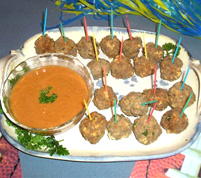 Minced Meatballs with Savory Ginger Dipping Sauce